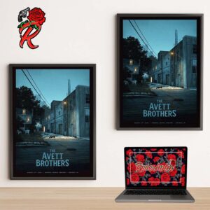 The Avett Brothers Gig Poster For Show In Detroit MI At Masonic Temple Theatre On August 21st 2024 Limited Edition Decor Poster Canvas