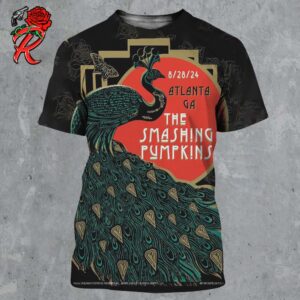 The Smashing Pumpkins Concert Poster For Atlanta GA At Truist Park On August 28 2024 The Peacock Artwork All Over Print Shirt