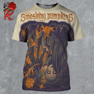 The Smashing Pumpkins Concert Poster For The Show In Philadelphia PA At Citizens Bank Park On August 9 2024 All Over Print Shirt