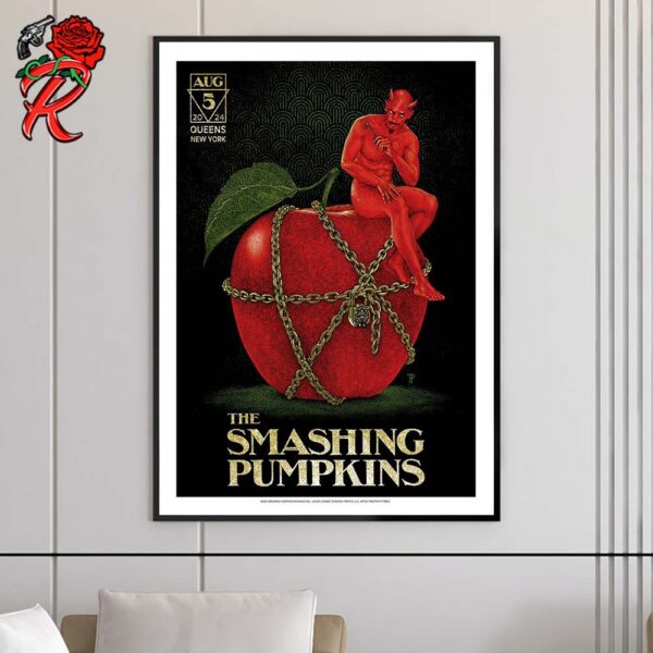 The Smashing Pumpkins Gig Poster For The Performance Tonight At Citi Field In Queens New York On August 5 2024 Home Decor Poster Canvas