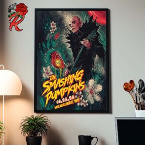 The Smashing Pumpkins Poster For Milwaukee Concert On August 24 2024 Home Decor Poster Canvas