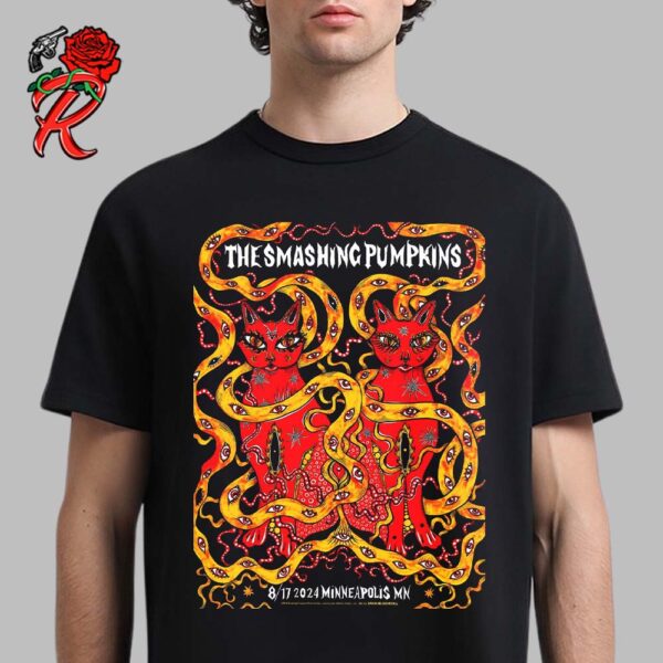 The Smashing Pumpkins Poster For Siamese Dream In The Twin Cities Minneapolis MN At Target Field On August 17 2024 Unisex T-Shirt