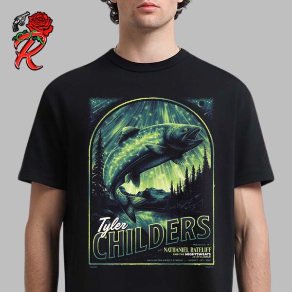 Tyler Childers Poster For Show In Missoula MT At Washington Grizzly Stadium On August 24th 2024 Unisex T-Shirt