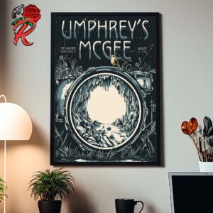 Umphreys McGee Grundy County TN Gig Poster At The Caverns On August 25 2024 Wall Decor Poster Canvas