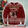 ACDC Jingle Hells Bells With Signature Bells Art Electric Guitar Pattern 2024 Ugly Christmas Sweater