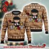 ACDC Merry Christmas Signature Holiday Pattern Knitted White Christmas Ugly Sweater