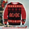 ACDC Band Signature Logo With Thunder Pattern 2024 Christmas Ugly Sweater