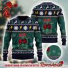 ACDC Angus Young In Throne With Snowflakes Pattern Classic Knitted White Christmas Ugly Sweater