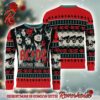 ACDC Holiday Style Knitted Red And Black Christmas Ugly Sweater