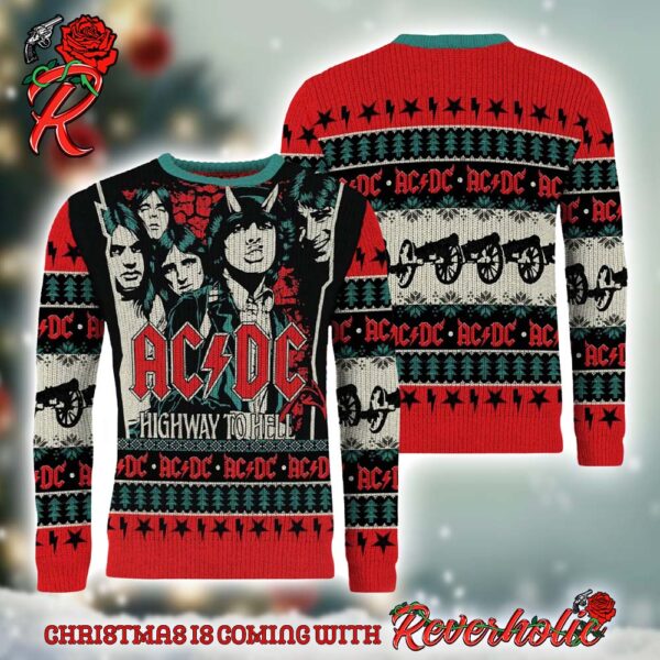 ACDC Highway To Hell Whole Lotta Cozy Ugly Christmas Sweater