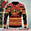 ACDC Angus Young Hells Bells With Flames And Reindeer Pattern Classic Gift For Fans Christmas Ugly Sweater