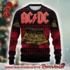 ACDC High Way To Hell Xmas Pattern Knitted Black And Red Ugly Christmas Sweater