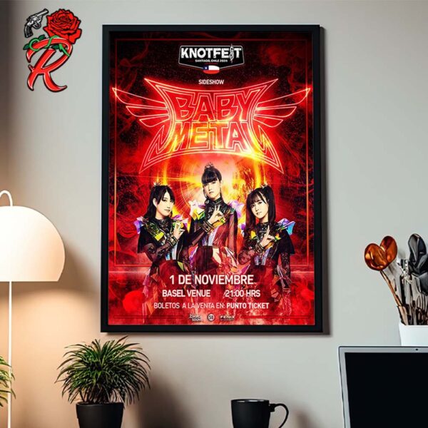 Baby Metal Poster For The Perform At Santiago Chile Sideshow At Knotfest 2024 November 1 Home Decor Poster Canvas