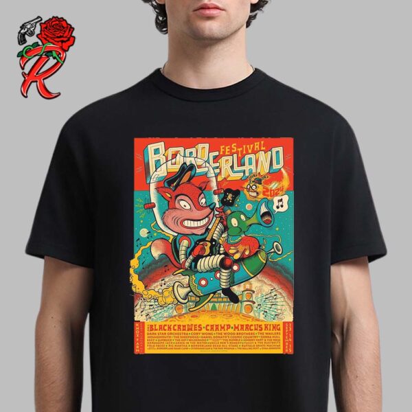 Borderland Festival 2024 Second Year In A Row Music Merch Poster In East Aurora New York At Knox Farm State Park On September 13 14 15 Unisex T-Shirt