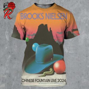 Brooks Nielsen Poster For Chinese Fountain Live 2024 In Vancouver BC Canada At Commodore Ballroom On September 12 2024 All Over Print Shirt