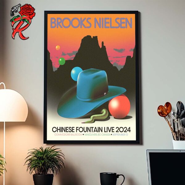 Brooks Nielsen Poster For Chinese Fountain Live 2024 In Vancouver BC Canada At Commodore Ballroom On September 12 2024 Wall Decor Poster Canvas