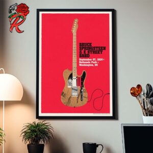 Bruce Springsteen And E Street Band Concert Poster For Washington DC At Nationals Park On September 7 2024 Home Decor Poster Canvas