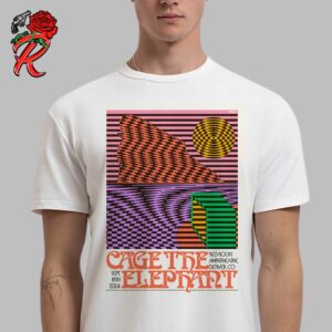 Cage The Elephant Concert Poster For Denver Colorado At Red Rocks Amphitheatre On September 18th 2024 Unisex T-Shirt