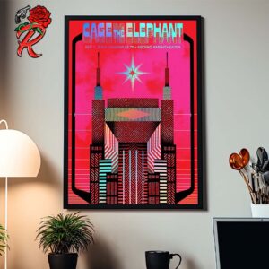 Cage The Elephant Concert Poster For Nashville Tennessee At Ascend Amphitheater On September 1 2024 The Bat Tower Artwork Home Decor Poster Canvas