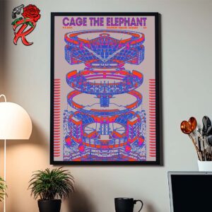 Cage The Elephant Gig Poster For Show At Madison Square Garden New York On September 5 2024 Home Decor Poster Canvas