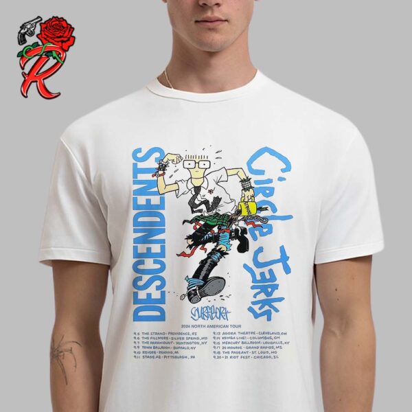 Circle Jerks And Descendents 2024 North American Tour September 2024 Tour Dates List Poster Classic T-Shirt