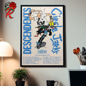 Circle Jerks And Descendents 2024 North American Tour September 2024 Tour Dates List Wall Decor Poster Canvas