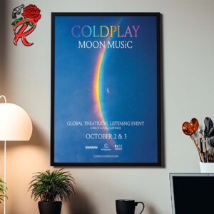 Coldplay Moon Music Global Theatrical Listening Event Poster On October 2 And 3 2024 Home Decor Poster Canvas