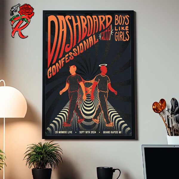 Dashboard Confessional With Boys Like Girls VIP Poster For Grand Rapids Michigan At 20 Monroe Live On September 18 2024 Home Decor Poster Canvas