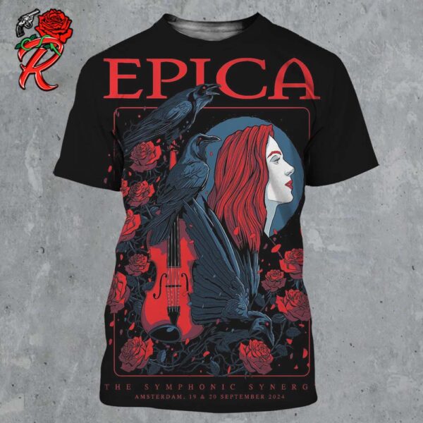 Epica Poster For Symphonic Synergy Shows In Amsterdam On September 19 20 2024 All Over Print Shirt