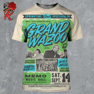 Grand Wazoo Kings Of Soul Poster For Show In 88 Acland St St Kilda At Memo Music Hall On September 14 2024 Springtime Soul Spectacular All Over Print Shirt