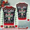 Guns N Roses Big Skull With Santa Hat Signature Logo Merry Fucking Christmas Ugly Christmas Sweater