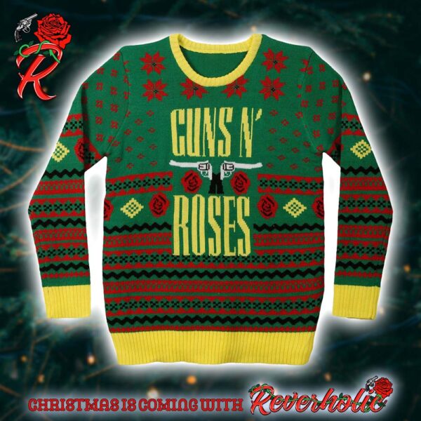 Guns N Roses Holiday Ugly Christmas Sweater 2024