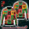 Guns N Roses Merry Xmas Guns Candy Crane Logo Holiday Theme 2024 Knitted Ugly Christmas Sweater