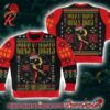 Guns N Roses Sweet Child O Christmas Time Knitted Checker Board Pattern Holiday Theme Ugly Christmas Sweater