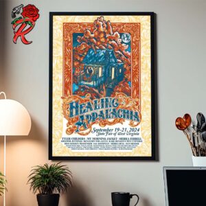 Healing Appalachia 2024 Poster State Fair Of West Virginia On September 19 20 21 2024 With Full Lineup Home Decor Poster Canvas