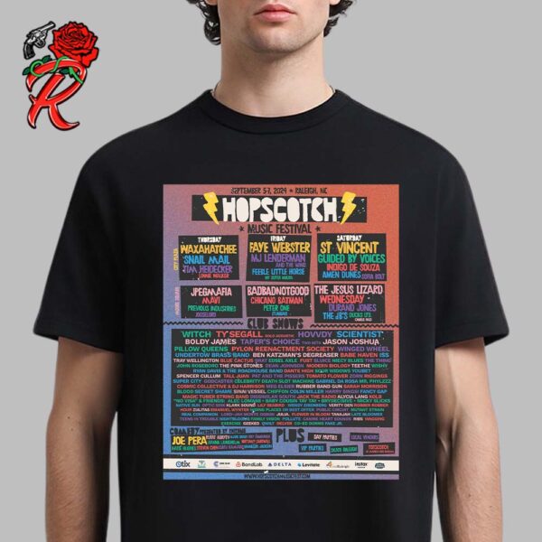 Hopscotch Music Festival Lineup Poster In Raleigh NC On September 5-7 2024 Unisex T-Shirt