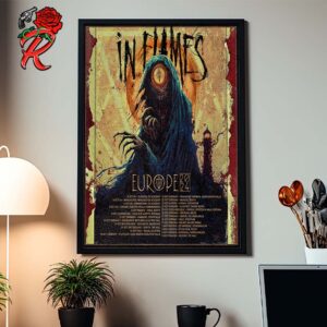 In Flames Europe Tour 2024 With Arch Enemy And Soilwork Tour Dates List Home Decor Poster Canvas