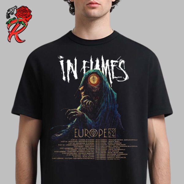 In Flames Europe Tour 2024 With Arch Enemy And Soilwork Tour Dates List Unisex T-Shirt