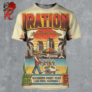 Iration Live From San Diego Poster For San Diego California At Marines Point Park On September 28 2024 Island Time All Over Print Shirt