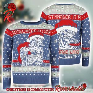 Iron Maiden Eddie The Head Somewhere In Time Stranger In A Strange Land 2024 Ugly Christmas Sweater