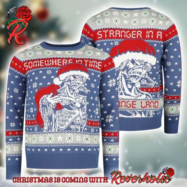 Iron Maiden Eddie The Head Somewhere In Time Stranger In A Strange Land 2024 Ugly Christmas Sweater