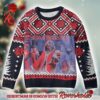 Iron Maiden Pilot Eddie With Airplane Pattern A Matter of Life and Death Knitted Ugly Christmas Sweater