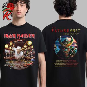 Iron Maiden The Future Past World Tour 2024 Tour Dates Japan Exclusive Omakase Chef Eddie And Samurai Eddie Two Sides Unisex T-Shirt