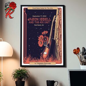 Jason Isbell And The 400 Unit Poster For Show In Red Bank New Jersey At The Count Basie Center On September 17 2024 Home Decor Poster Canvas