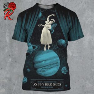 Johnny Blue Skies Concert Poster For Show In Detroit At The Fox Theatre On September 28 2024 All Over Print Shirt