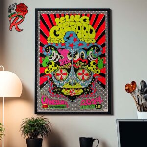 King Gizzard And The Lizard Wizard Gig Poster For Vancouver Canada At PNE Amphitheatre On September 12 2024 Home Decor Poster Canvas