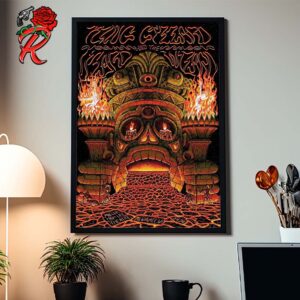 King Gizzard And The Lizard Wizard Poster For Tonight Show In Milwaukee Wisconsin At Miller High Life Theatre On September 4th 2024 Home Decor Poster Canvas