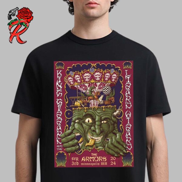 King Gizzard And The Lizard Wizard Poster For Tonight Show In Minneapolis Minnesota At The Armors On September 3rd 2024 Classic T-Shirt