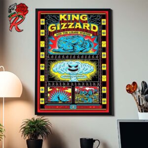 King Gizzard And The Lizard Wizard Poster For Tonight Show In St Louis Missouri At The Factory On September 5 2024 Home Decor Poster Canvas