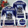 Kiss Rock Band On Sleigh Merry Kissmas 2024 Ugly Christmas Sweater